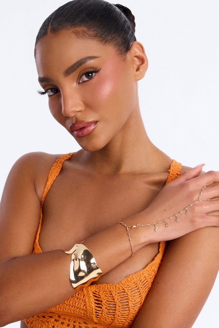 Vitamin Sea Hand Chain Multi Bracelet Set - Gold