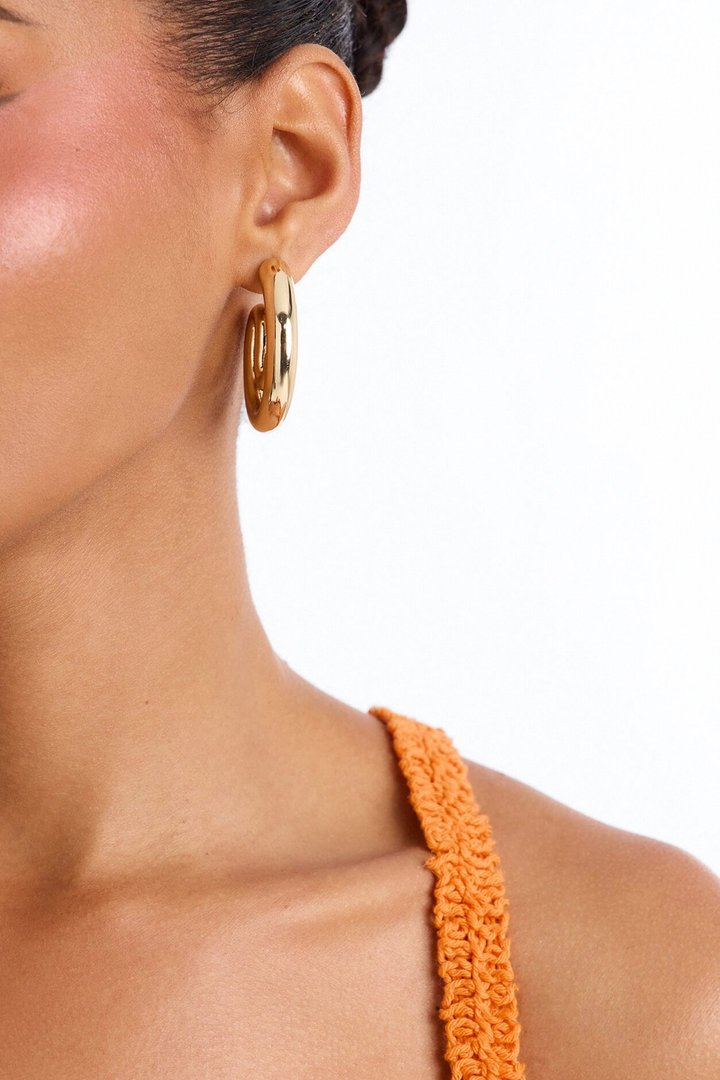 Never Ending Hoop Earrings - Gold