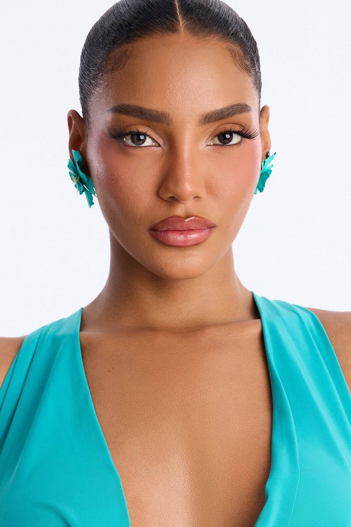 Prettiest Stem Drop Earrings - Blue