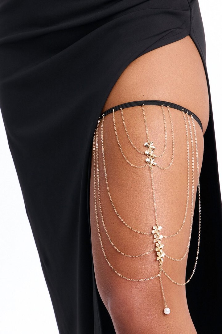 Gardened Girl Thigh Chain - Gold