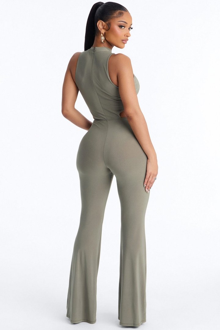 Afterhours Aura Cutout Jumpsuit - Olive
