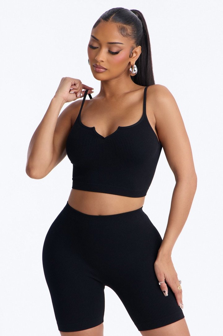 Chloe Seamless Short Set - Black
