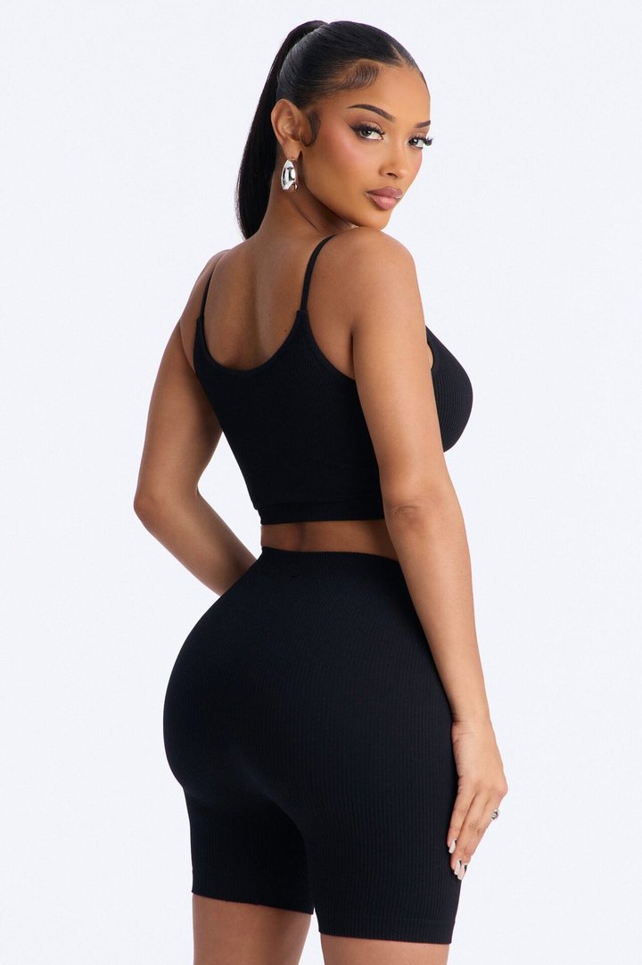 Chloe Seamless Short Set - Black