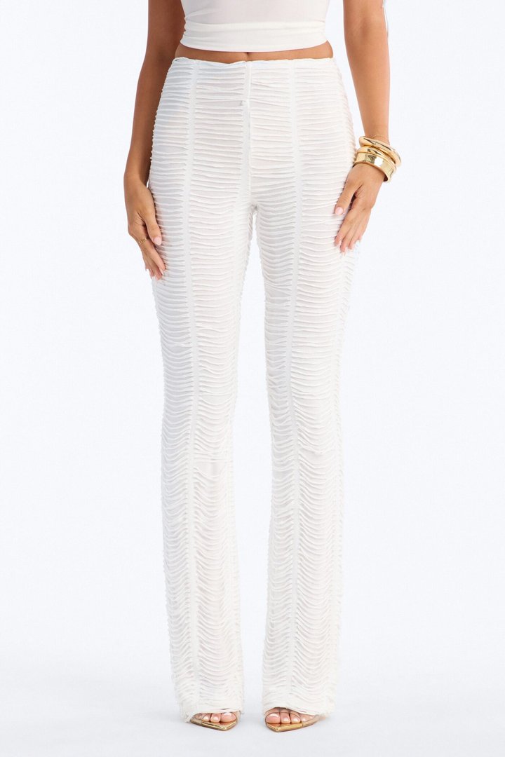 Harlow Low Rise Straight Leg Pant - White