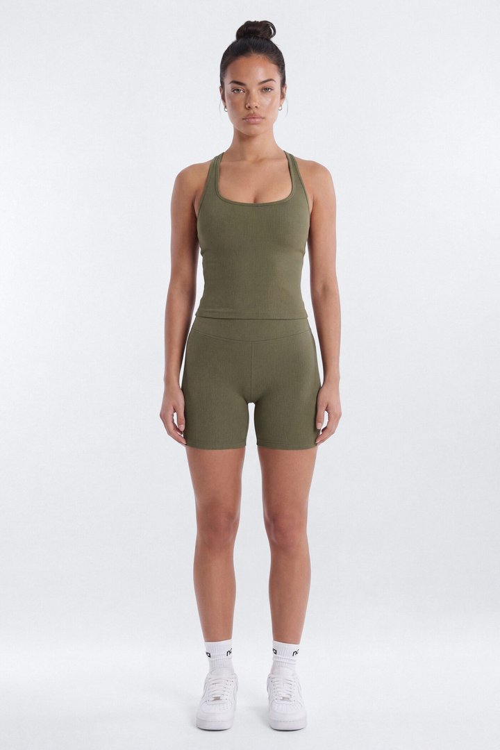 SeamlessLift™ Scoop Neck Racerback Active Tank - Moss