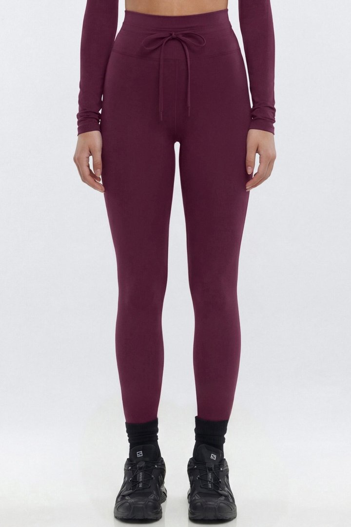 ProStretch™ 27″ High Rise Drawstring Legging - Merlot
