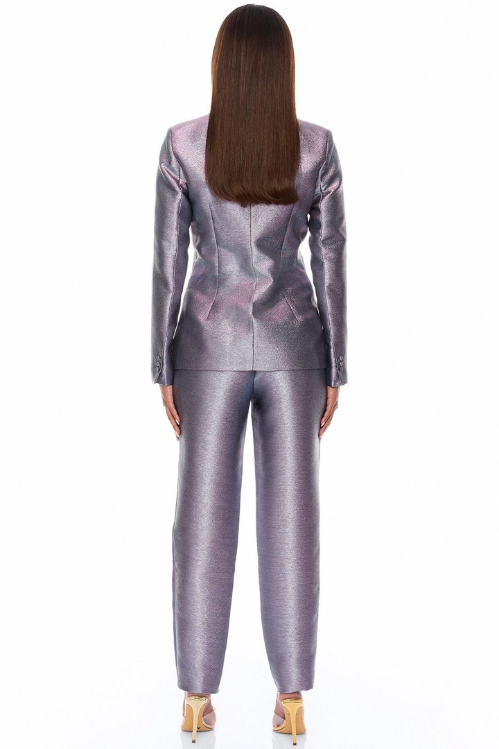 Cosmic Dream Metallic Pant Set - Blue/combo