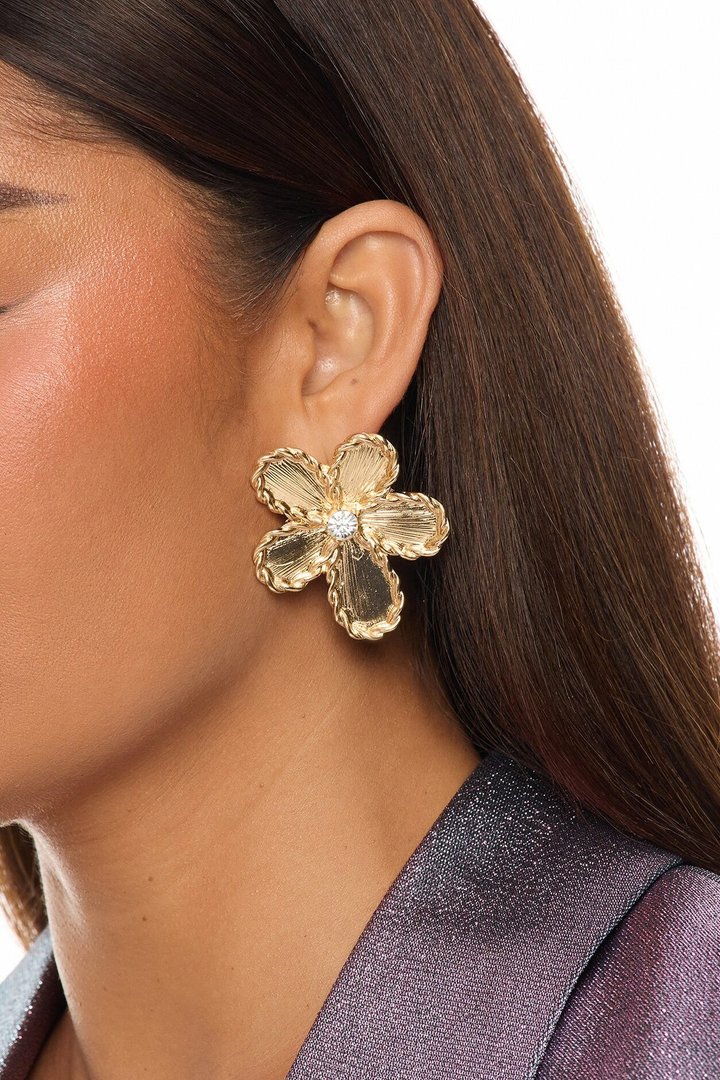Daisies Drop Earrings - Gold