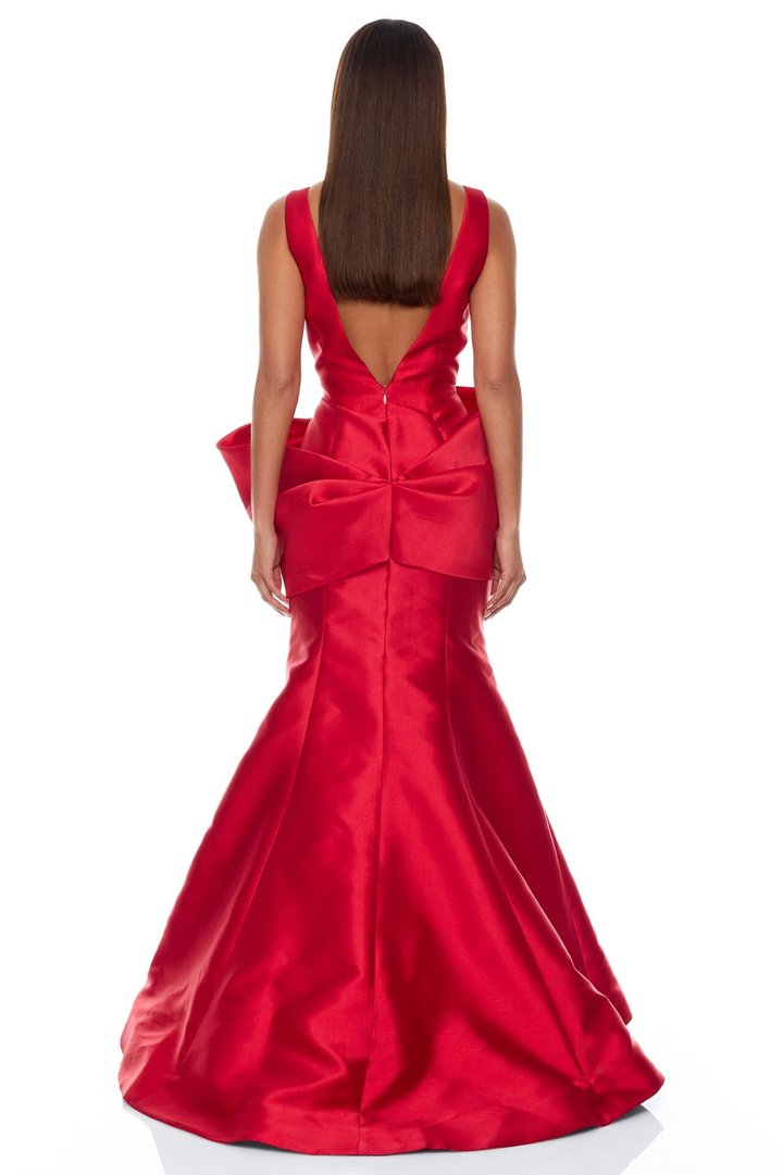 Mia Taffeta Gown - Red