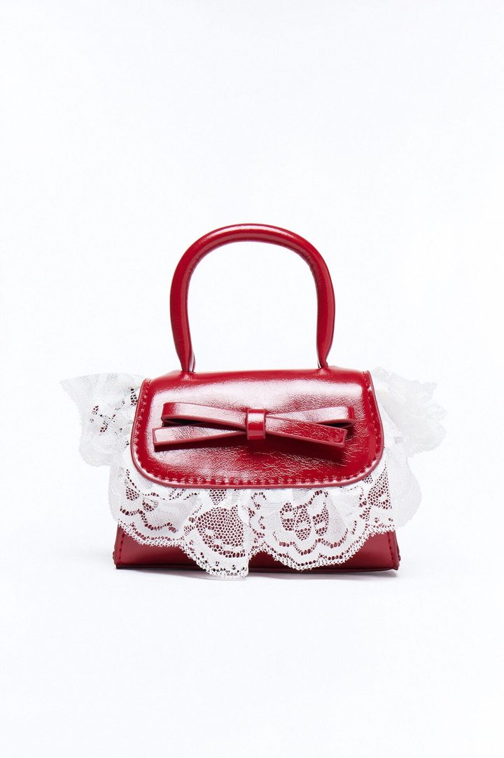 Too Cute Faux Leather Mini Satchel - Red
