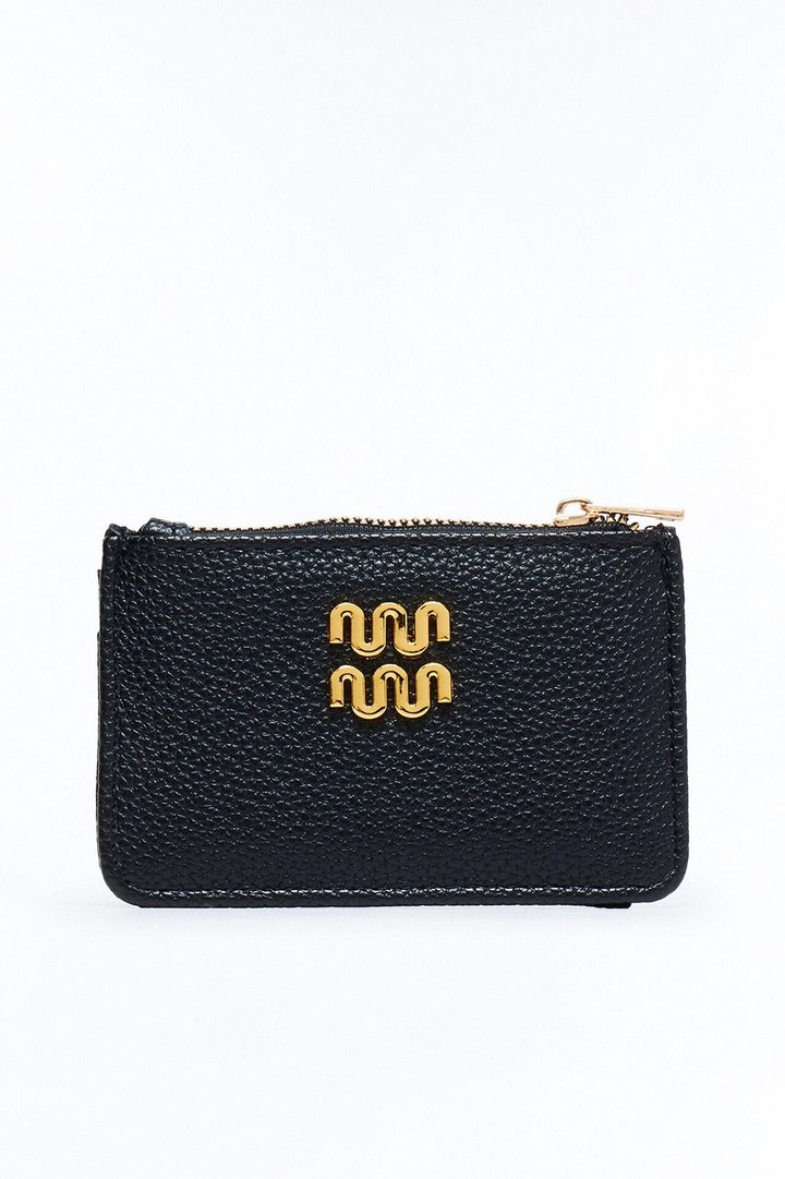 First Impression Faux Leather Cardholder - Black