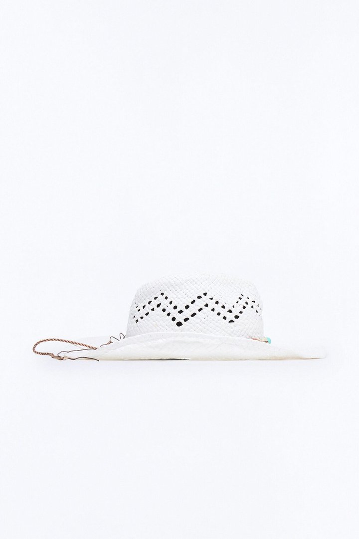 Keep Up With It Straw Cowboy Hat - White