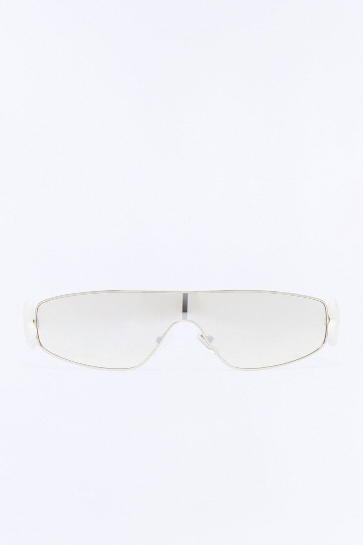 Love Bomb Shield Sunglasses - White