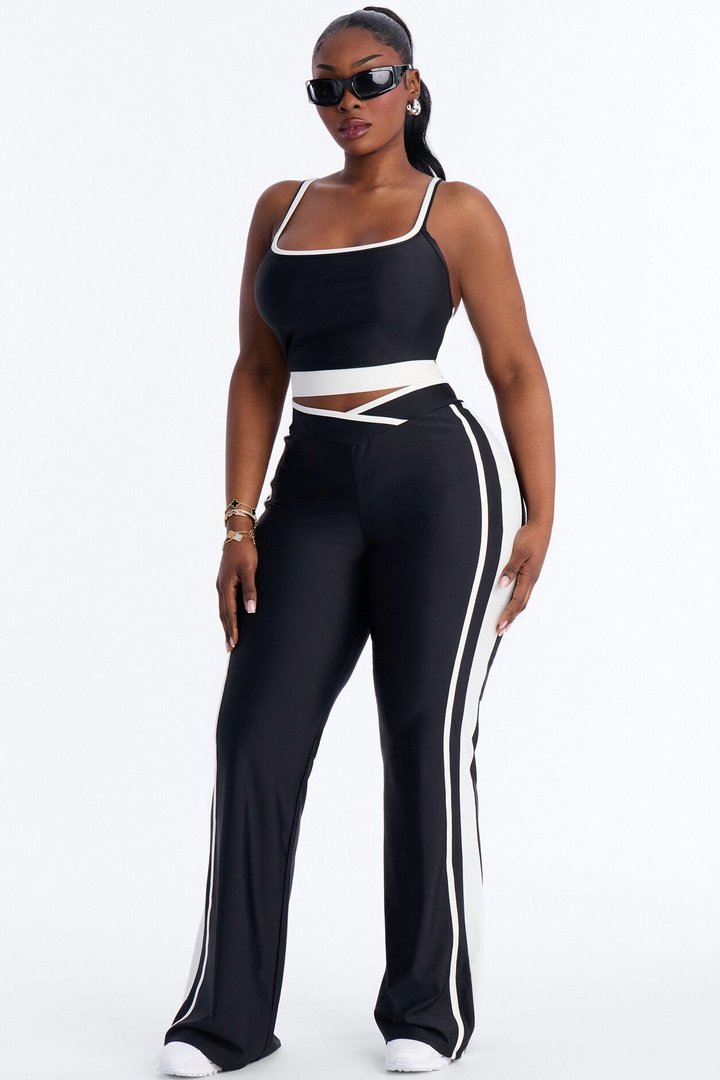 Workout Babe Flare Legging Set - Black