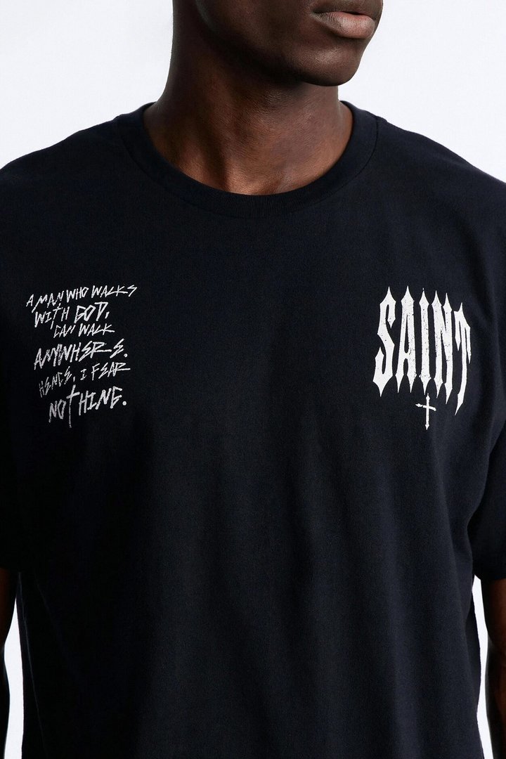 Saint Fear Nothing Oversized Short Sleeve Tee - Black