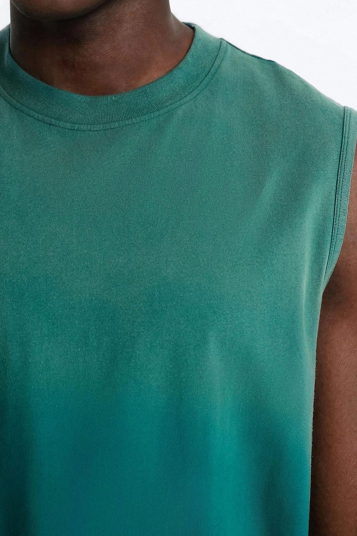 Washed Muscle Tee - Hunter Green