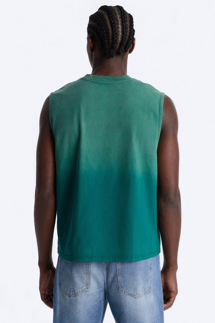 Washed Muscle Tee - Hunter Green