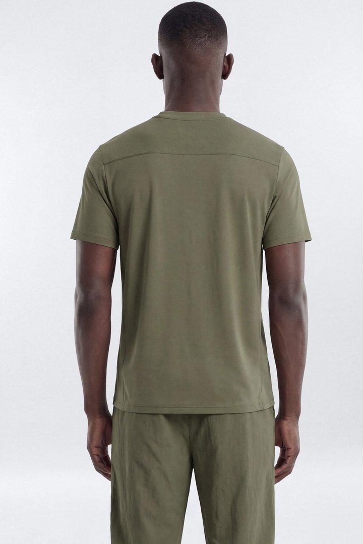 HexTech™ Crew Neck Active Top - Moss