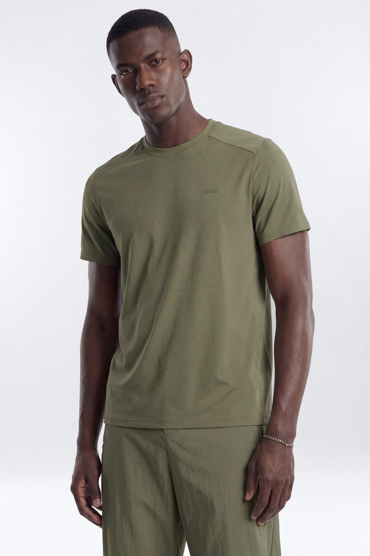 HexTech™ Crew Neck Active Top - Moss