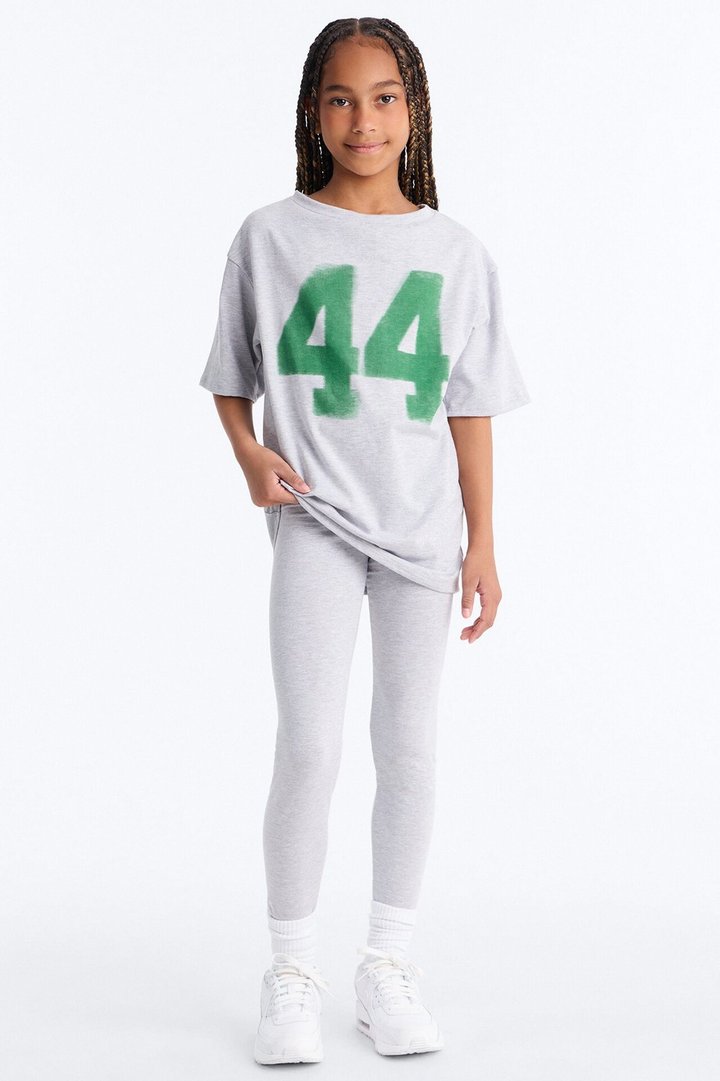 Mini Winning Team Legging Set - Heather Grey