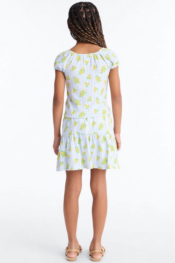 Mini When Life Gives You Lemons Skort Set - Blue/combo
