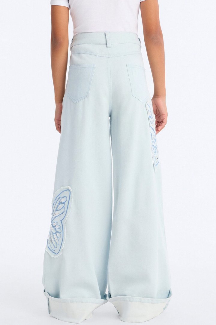 Mini Too Fly Wide Leg Jeans - Light Wash