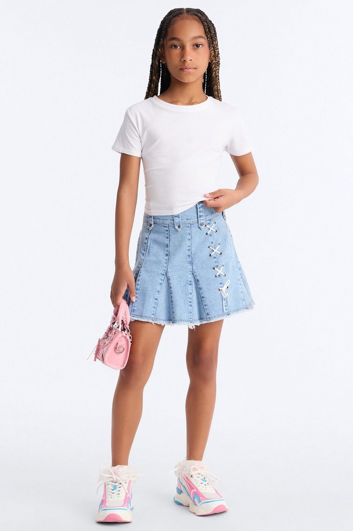 Mini By Your Side Denim Skirt - Medium Wash