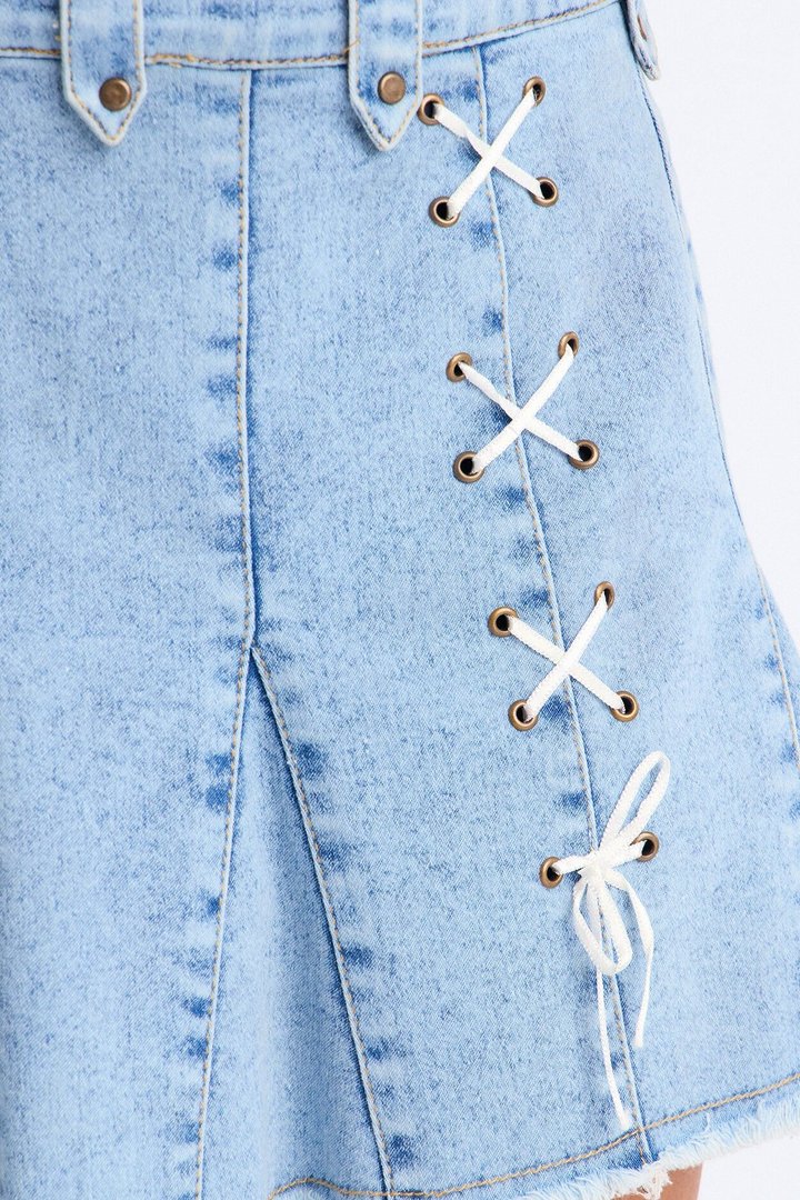 Mini By Your Side Denim Skirt - Medium Wash