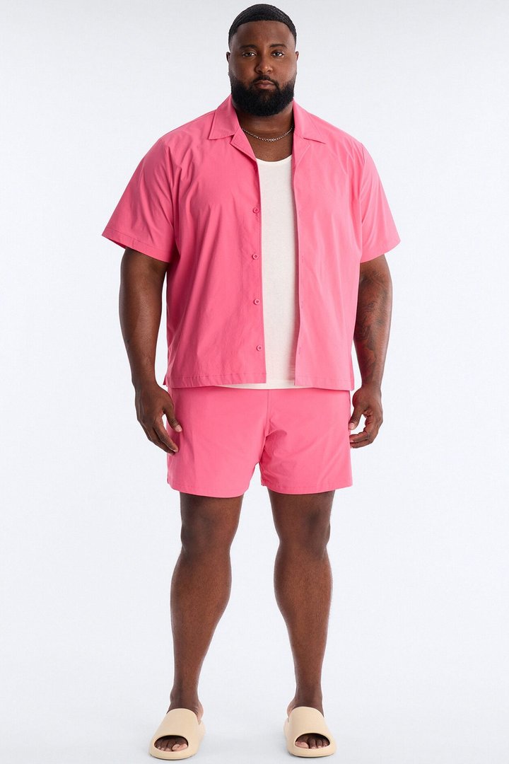 Montez Stretch Swim Trunk 6″ - Hot Pink