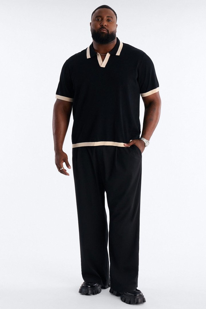 Rue Saint Johnny Collar Polo - Black