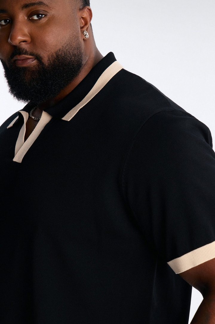 Rue Saint Johnny Collar Polo - Black