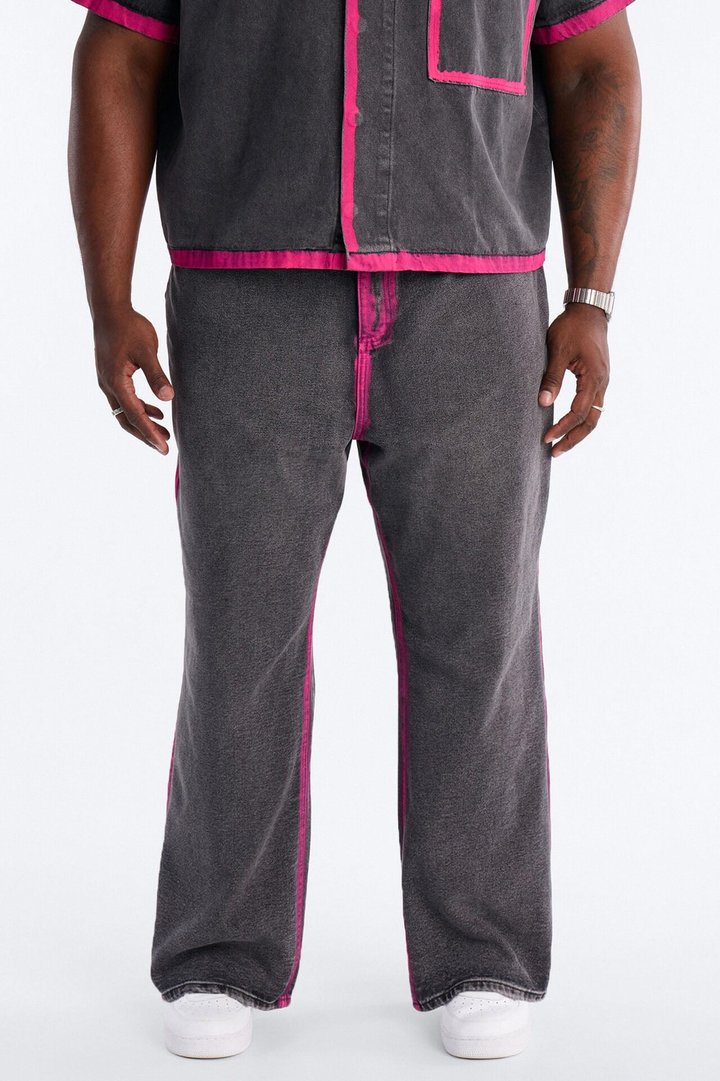 Baggy In My Aura Jeans - Black Wash