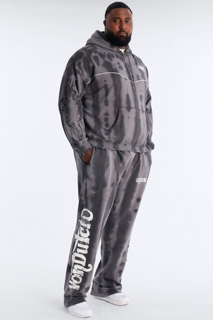 Baggy Von Dutch Outlaw Raw Edge Sweatpants - Charcoal