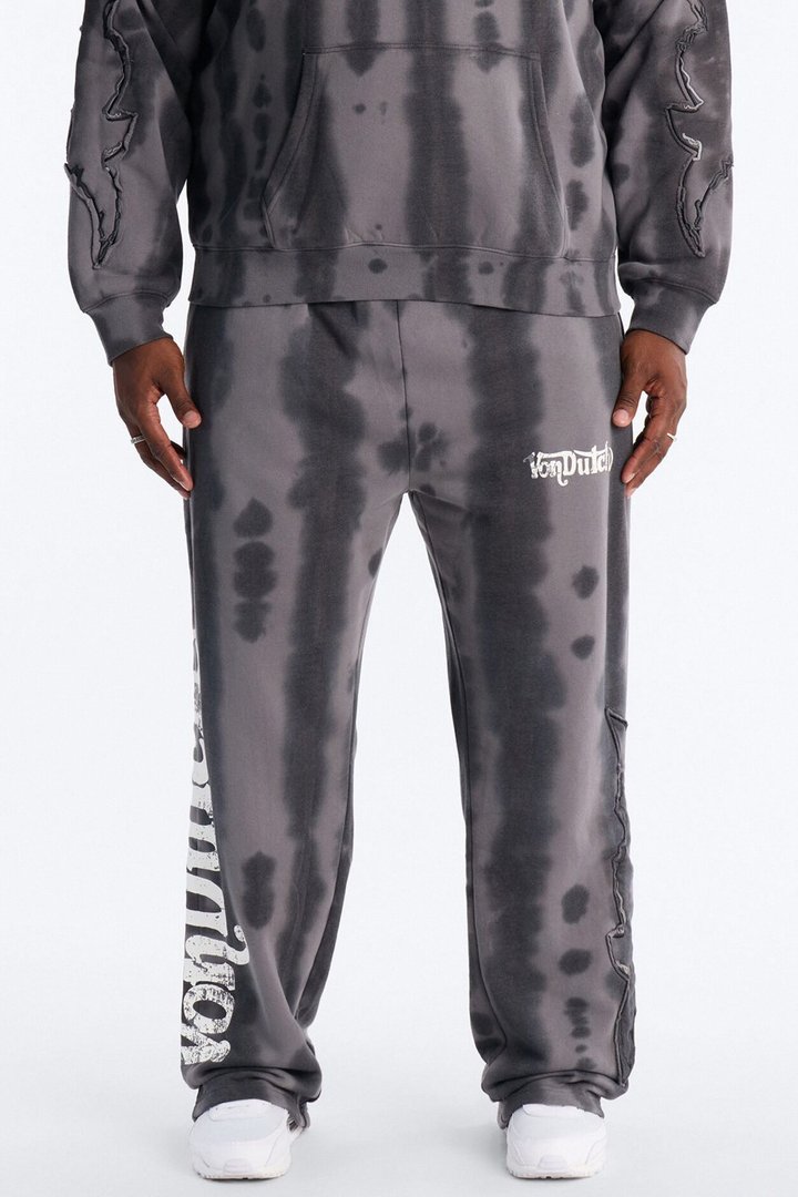 Baggy Von Dutch Outlaw Raw Edge Sweatpants - Charcoal