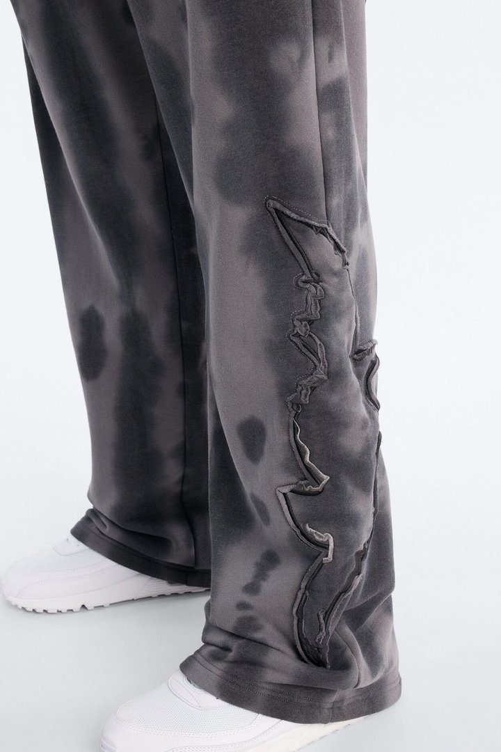 Baggy Von Dutch Outlaw Raw Edge Sweatpants - Charcoal