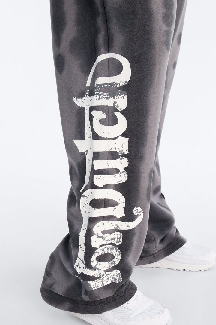Baggy Von Dutch Outlaw Raw Edge Sweatpants - Charcoal