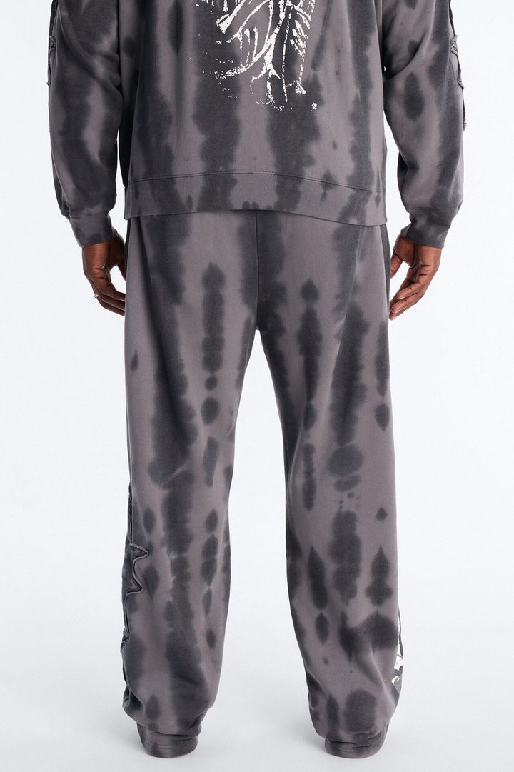 Baggy Von Dutch Outlaw Raw Edge Sweatpants - Charcoal