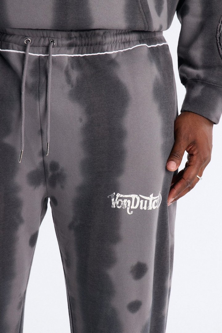 Baggy Von Dutch Outlaw Raw Edge Sweatpants - Charcoal