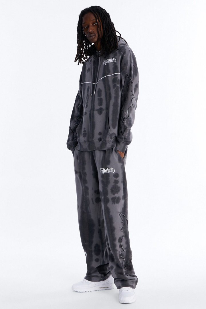 Von Dutch Outlaw Raw Edge Hoodie - Charcoal