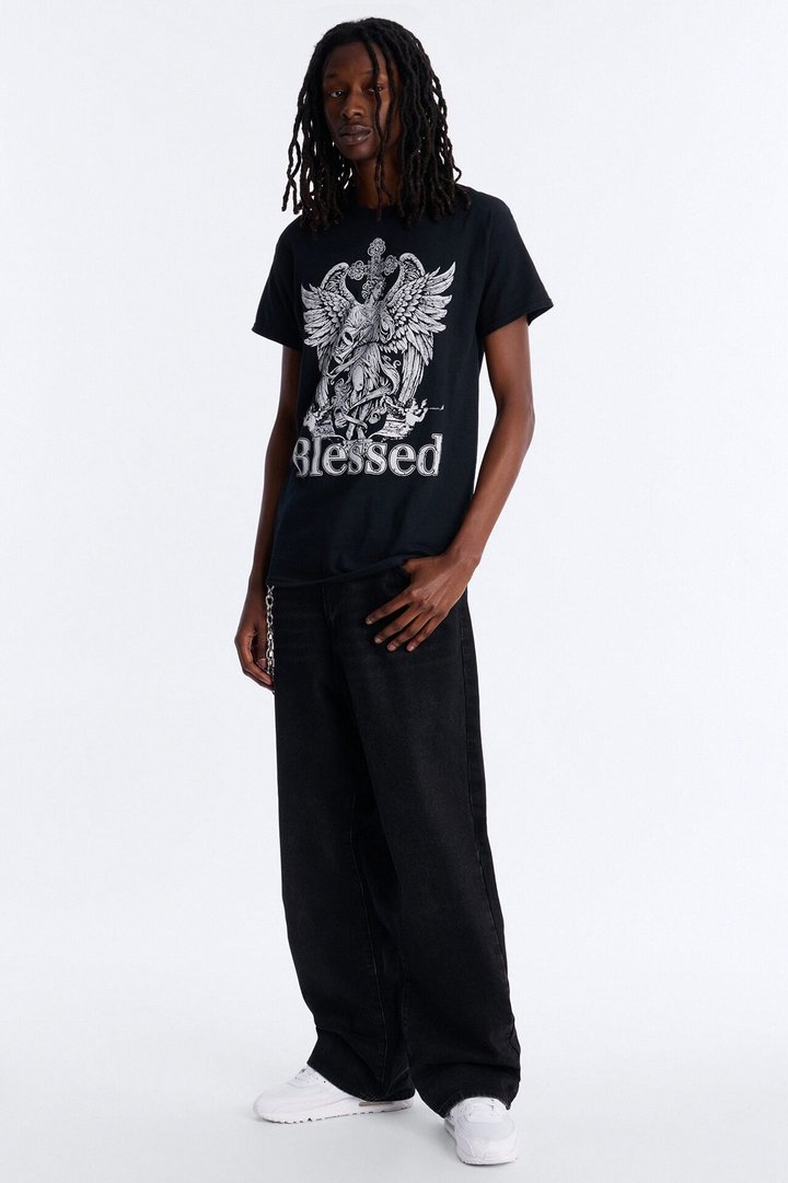 La Familia Blessed Angel Short Sleeve Tee - Black