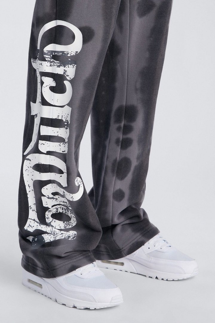 Baggy Von Dutch Outlaw Raw Edge Sweatpants - Charcoal