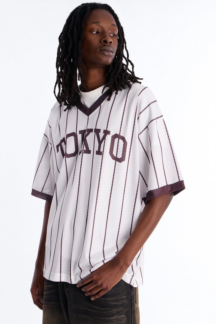 Jersey Fit Tokyo V-Neck Shirt - White