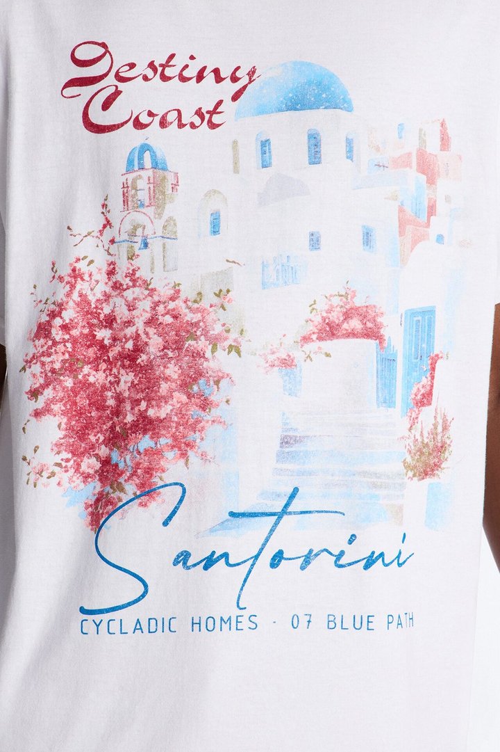 Destiny Coast Oversized Short Sleeve Tee - White
