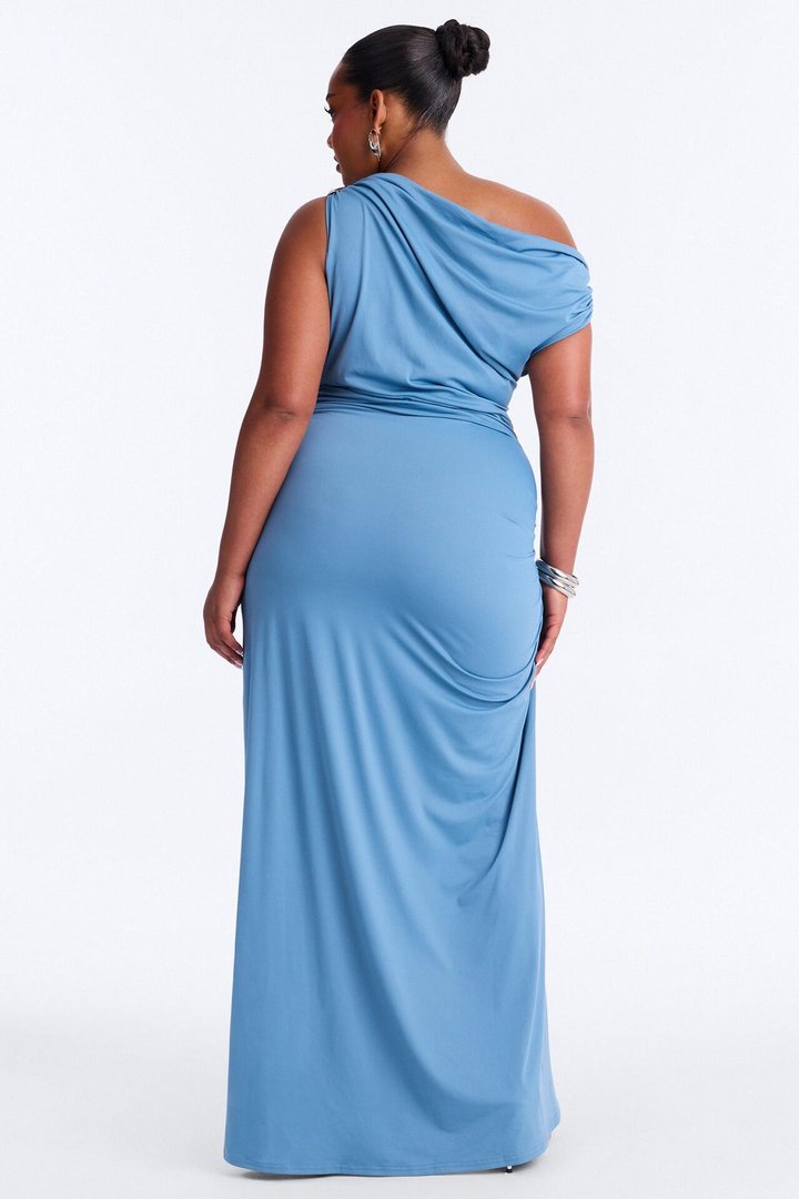 Stella Ruched Maxi Dress - Teal