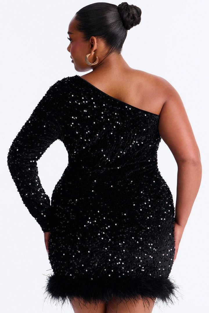 Tall Giada Sequin Mini Dress - Black