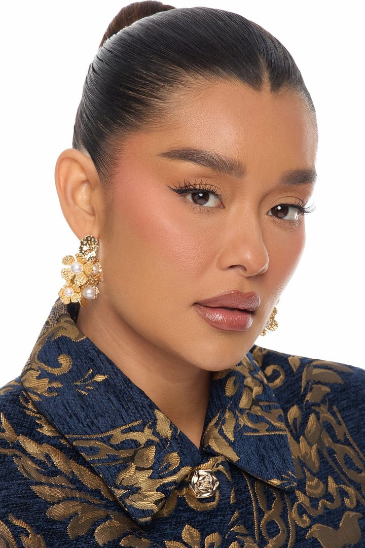 Jardin De Flor Drop Earrings - Gold