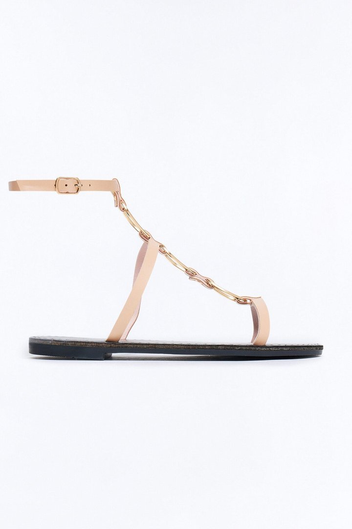 AJ Hardware Ankle Strap Sandals - Sand