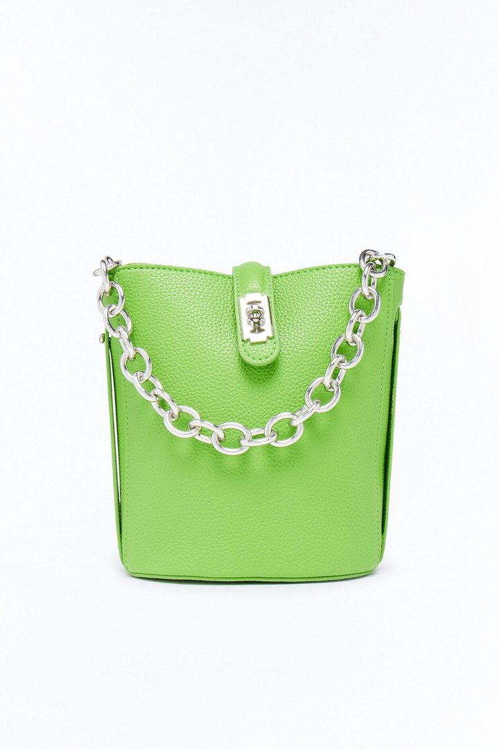 Hidden Gem Faux Leather Bag - Green