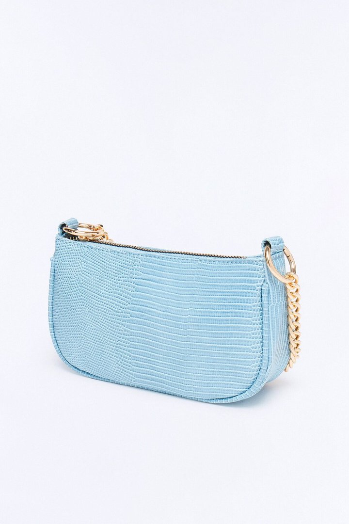 No Baggage To Carry Faux Leather Bag - Blue