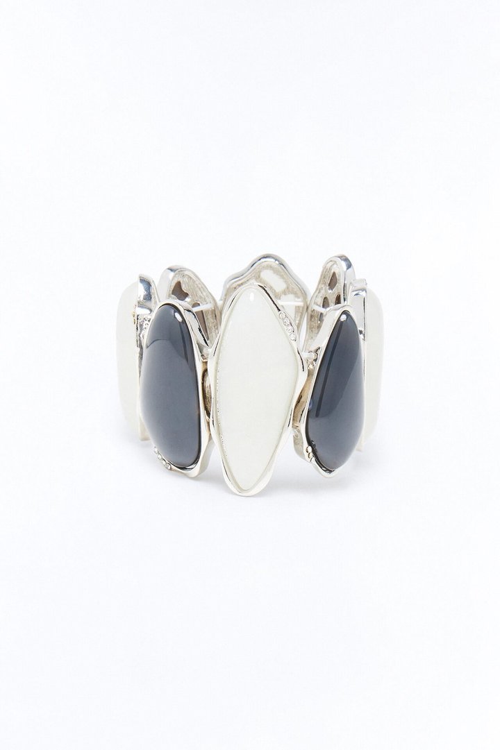 Figure You Out Stretch Bracelet - Grey/combo